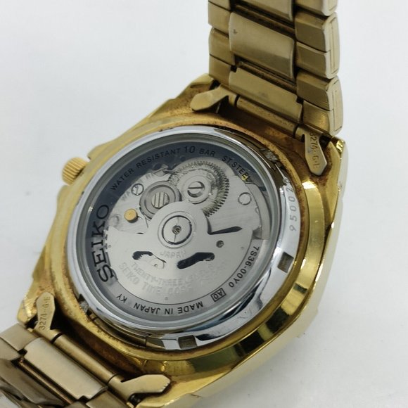Seiko Watch 7S36-00Y0 5 sports 39mm Men's Black X Gold 1308300 - Picture 7 of 9